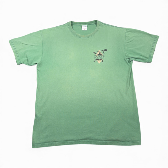 Vintage Dukes Canoe Club Shirt Adult EXTRA LARGE Green Waikiki Paddle Ocean Y2K - Picture 2 of 8